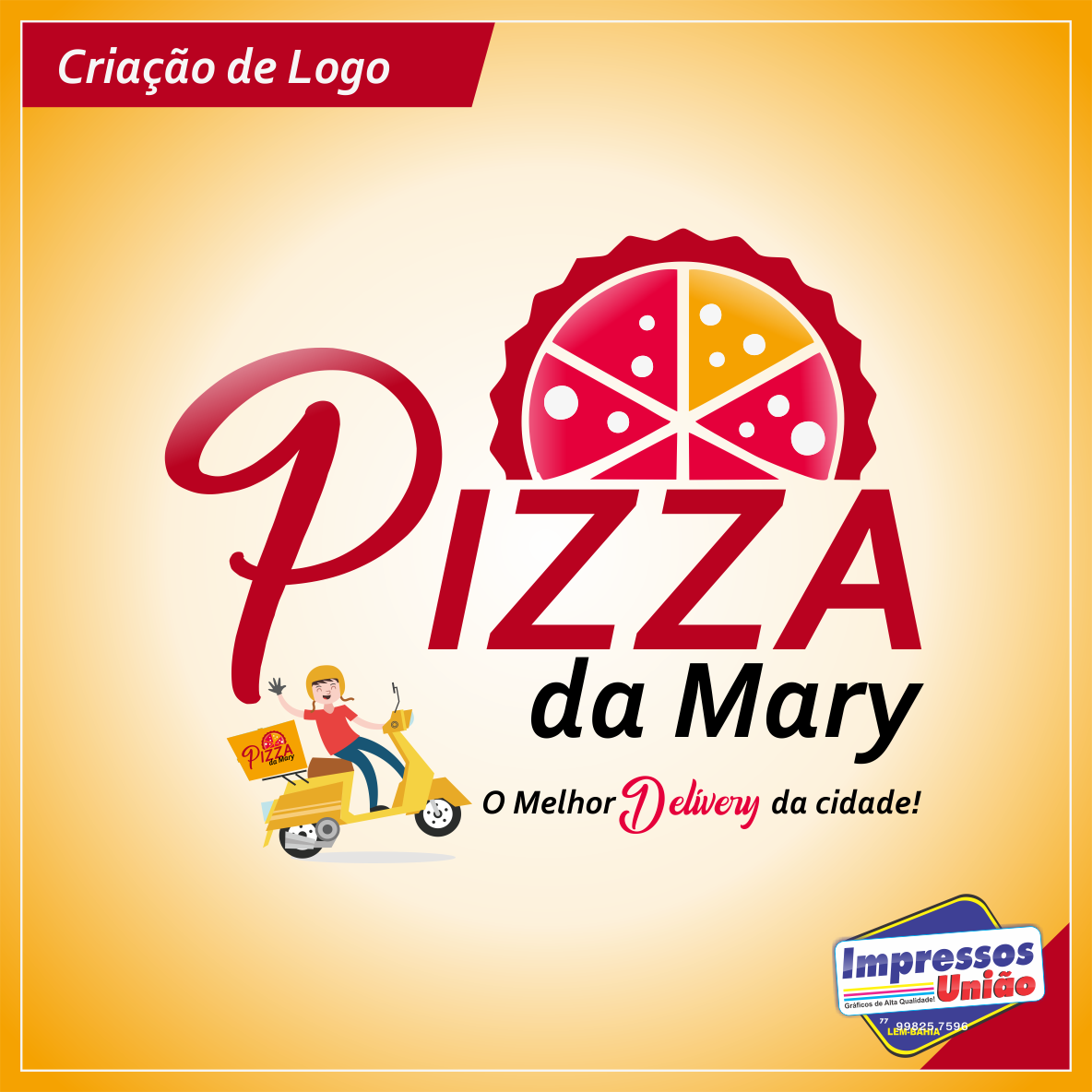 Criação de Logo - Pizza da Mary - Luís Eduardo Magalhães-BA